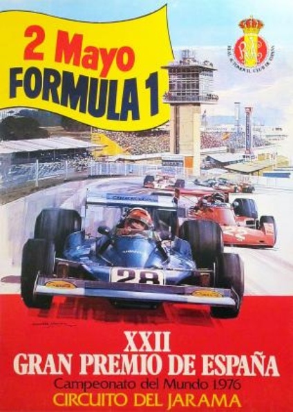 Grand Prix of Monaco 1975 poster by Michael Turner on linen excellent