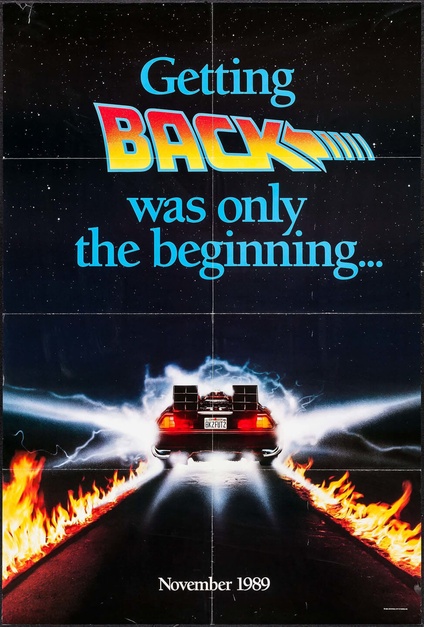 michael j fox back to the future poster