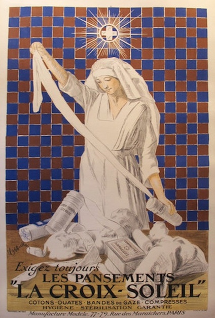 1928 Original French Poster, La Croix-Soleil