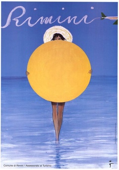 Rimini Sun Italian travel poster