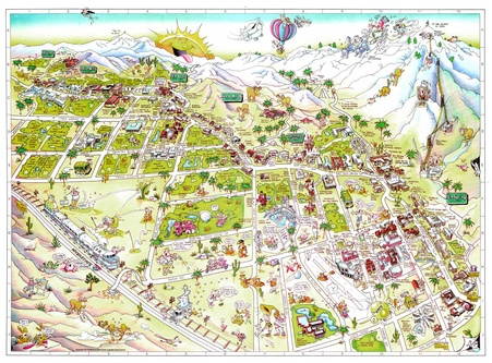 Palm Springs Fun Map | Advertising Posters | Limited Runs