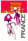 France by Bicycle travel poster