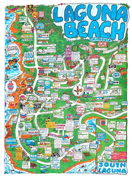 Laguna Beach, South Laguna fun map | Advertising Posters | Limited Runs