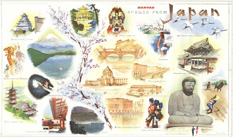 Qanatas Scenes from Japan Brochure