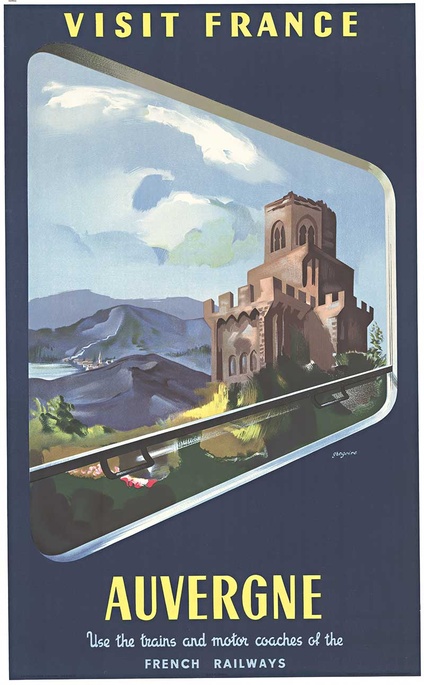 Visit France  Auvergne SNCF travel poster