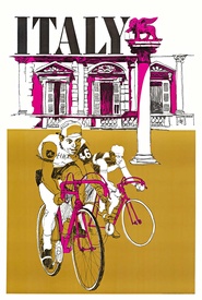 Italy - Bicycling around Italy travel poster