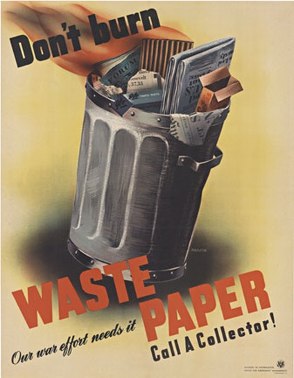 Don't Burn Waste Paper | Advertising Posters | Limited Runs