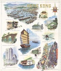 Qantas Hong Kong  travewl brohcure and map