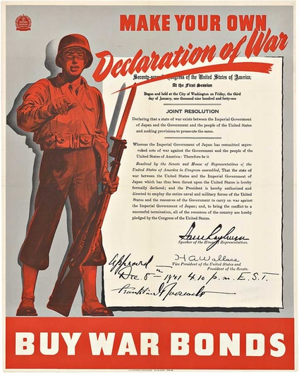 DECLARATION OF WAR | Advertising Posters | Limited Runs