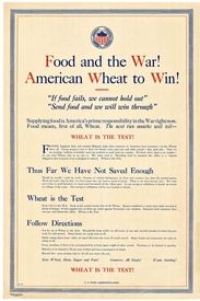 FOOD AND THE WAR!  Wheat to Win!