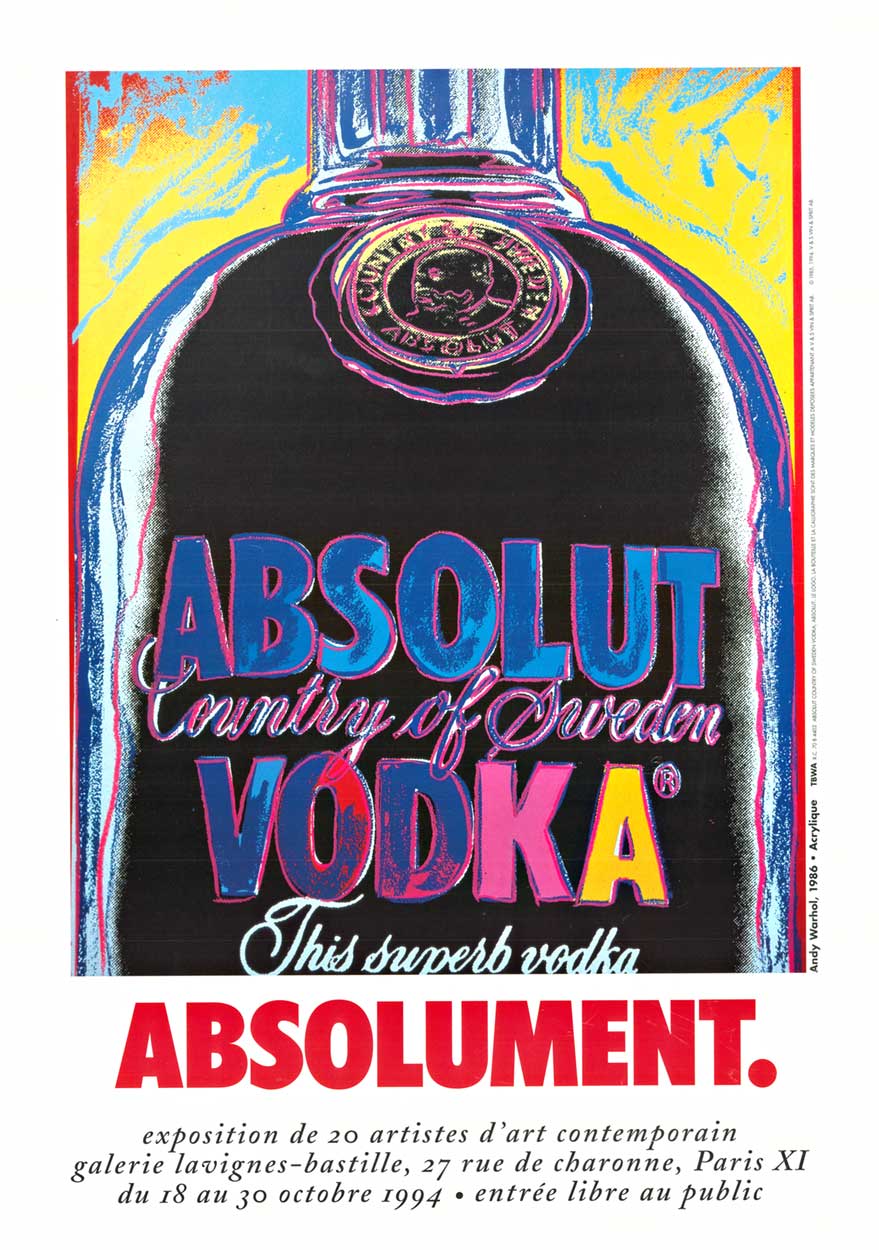 Absolut Vodka Absolument exhibition poster