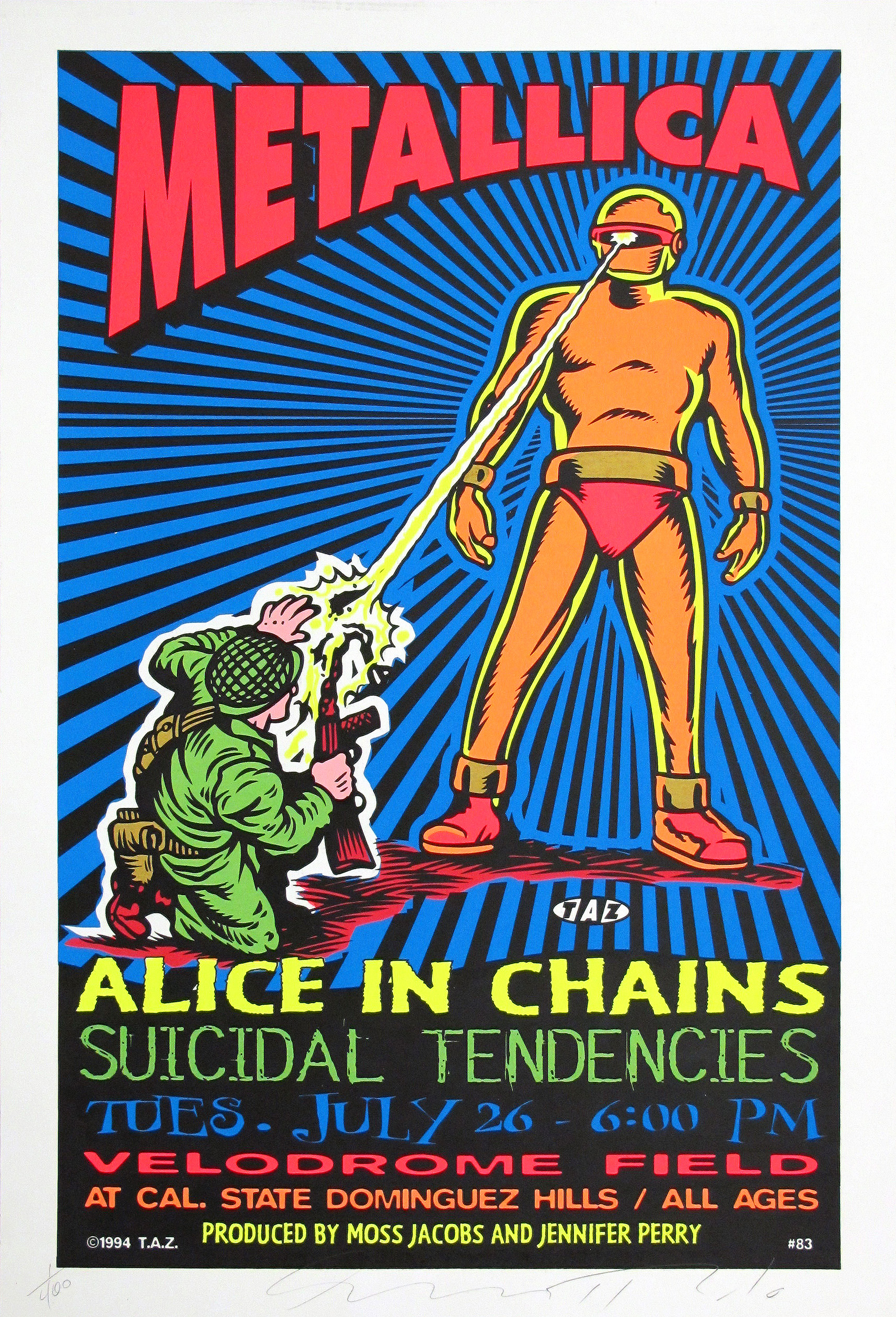 Metallica and Alice In Chains Original Concert Poster