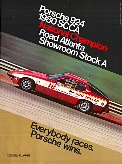 Porsche 924 1980 SCCA National Champion Road Atlanta Showroom Stock A