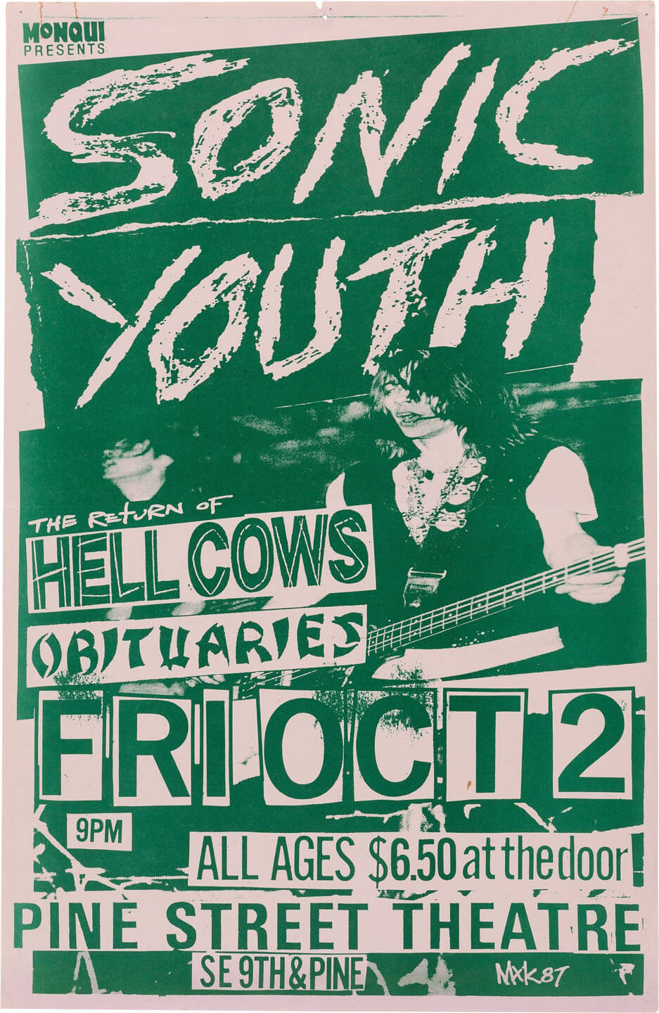 Sonic Youth Concert Flyer