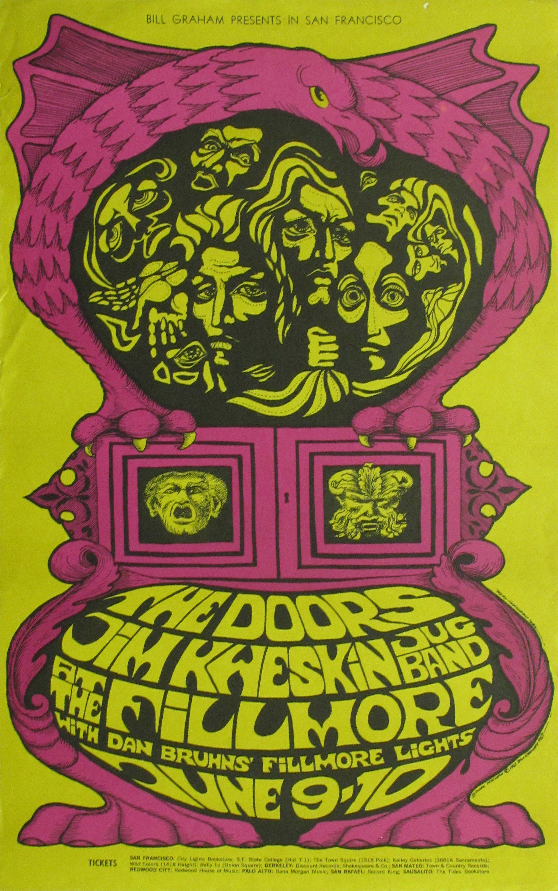The Doors And Jim Kweskin Concert Poster